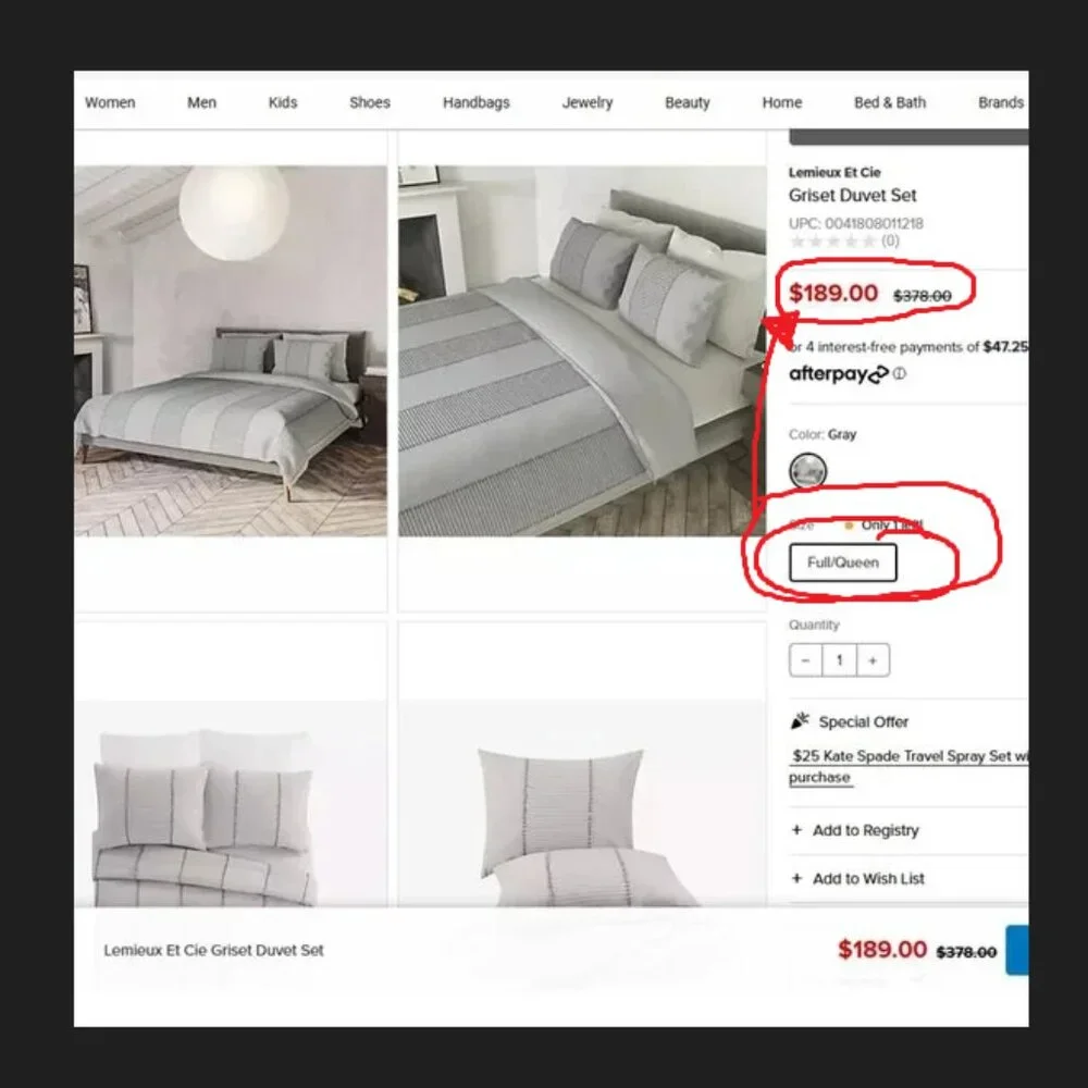 Lemieux Et Cie Griset KING Duvet Cover & Shams Set